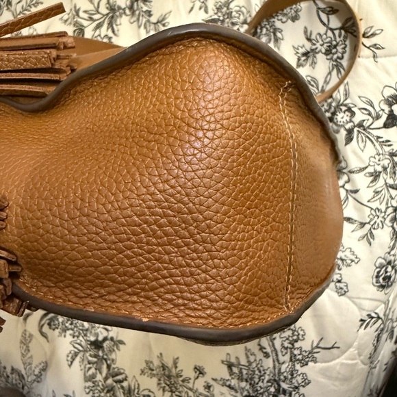 Tory Burch Thea Brown Pebbled Leather Crossbody - Picture 6 of 7